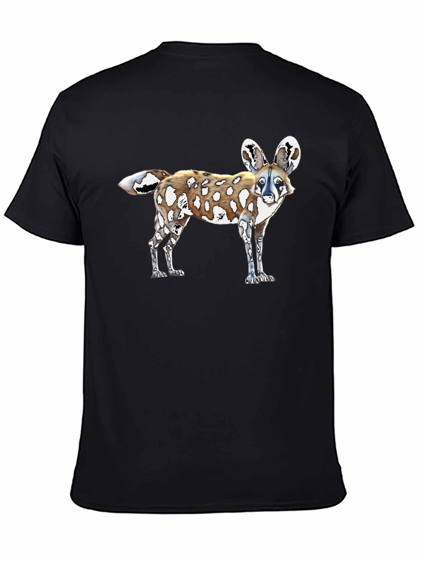 African Wild Dog Graphic Tee - Black