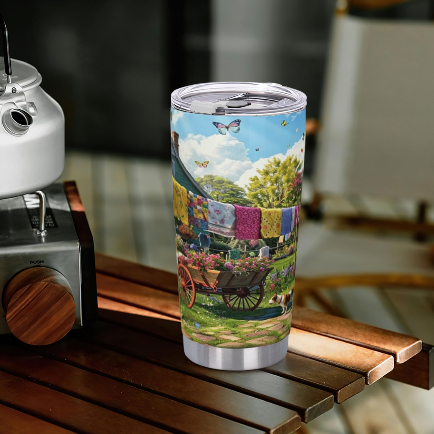 Colorful Cliffside Cinque Terre Coastal Village 20oz Scenic Tumbler