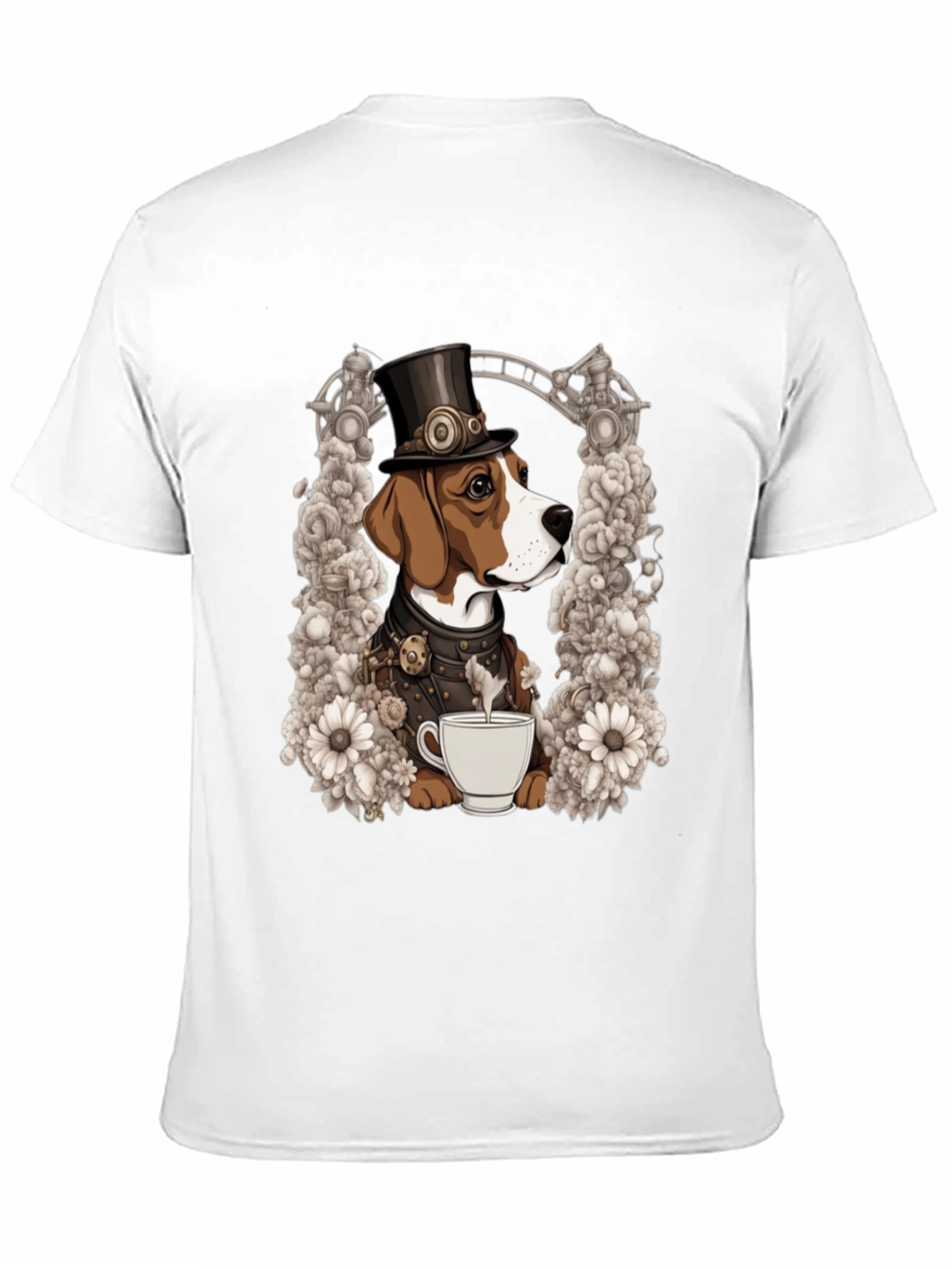 Steampunk Dog T-Shirt - Victorian Pet Lover Tee