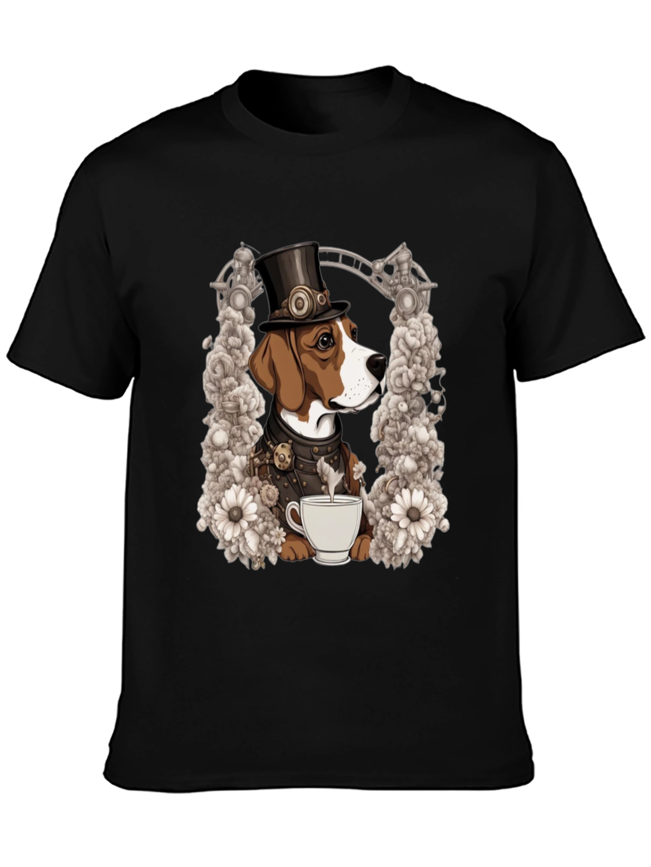 Steampunk Dog T-Shirt - Victorian Pet Lover Tee