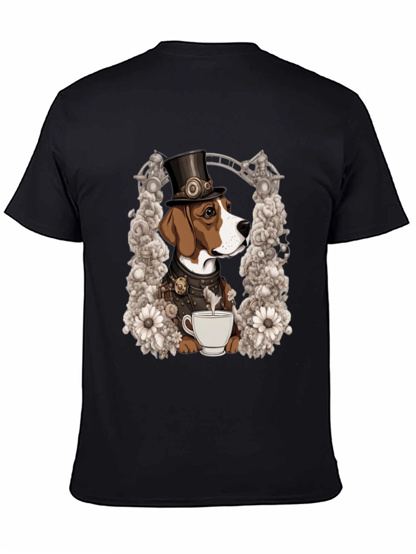 Steampunk Dog T-Shirt - Victorian Pet Lover Tee