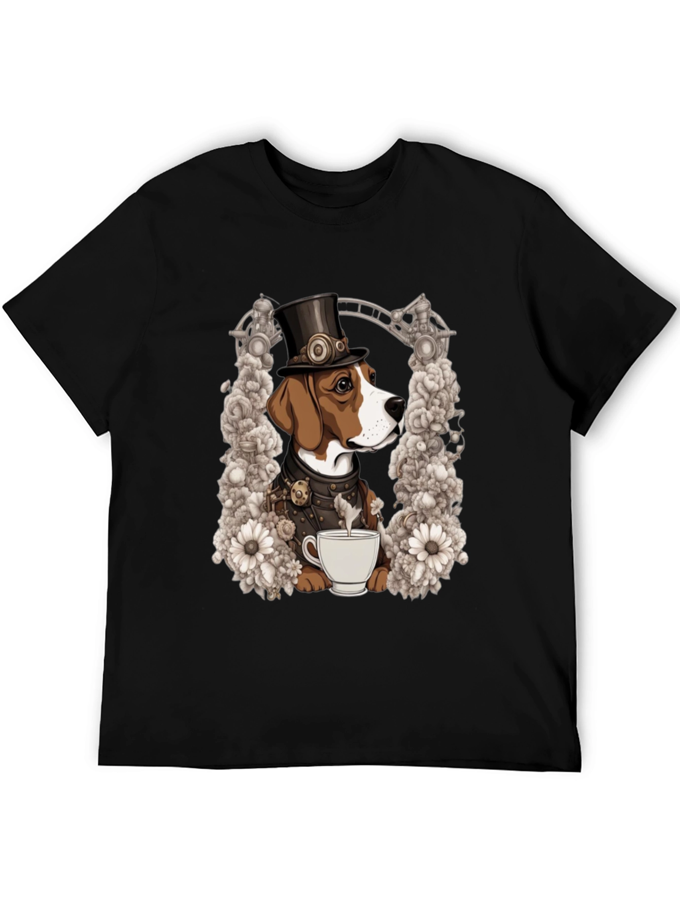 Steampunk Dog T-Shirt - Victorian Pet Lover Tee