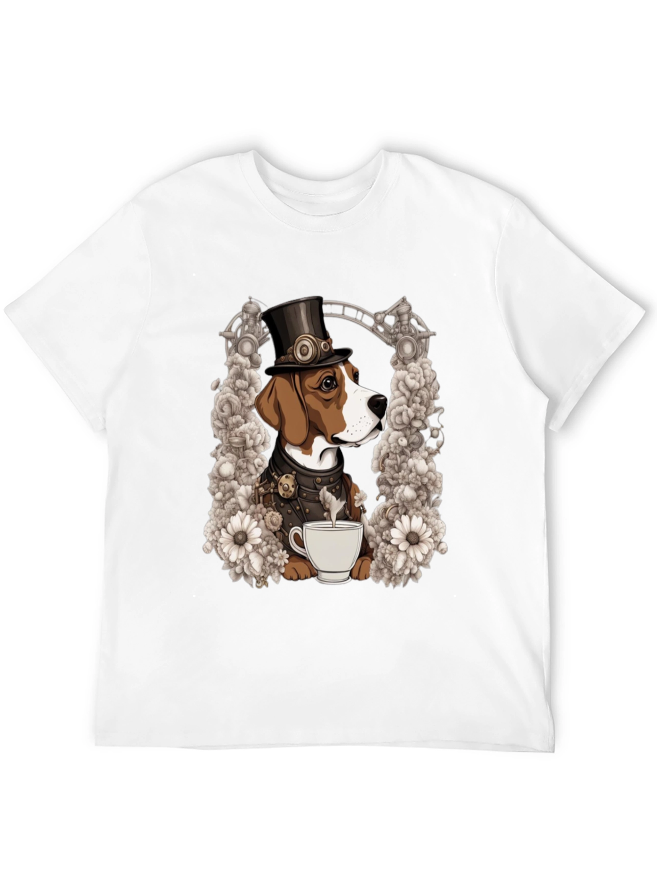 Steampunk Dog T-Shirt - Victorian Pet Lover Tee