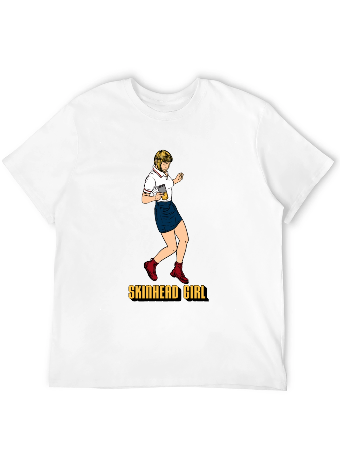 Skinhead Girl Black T-Shirt