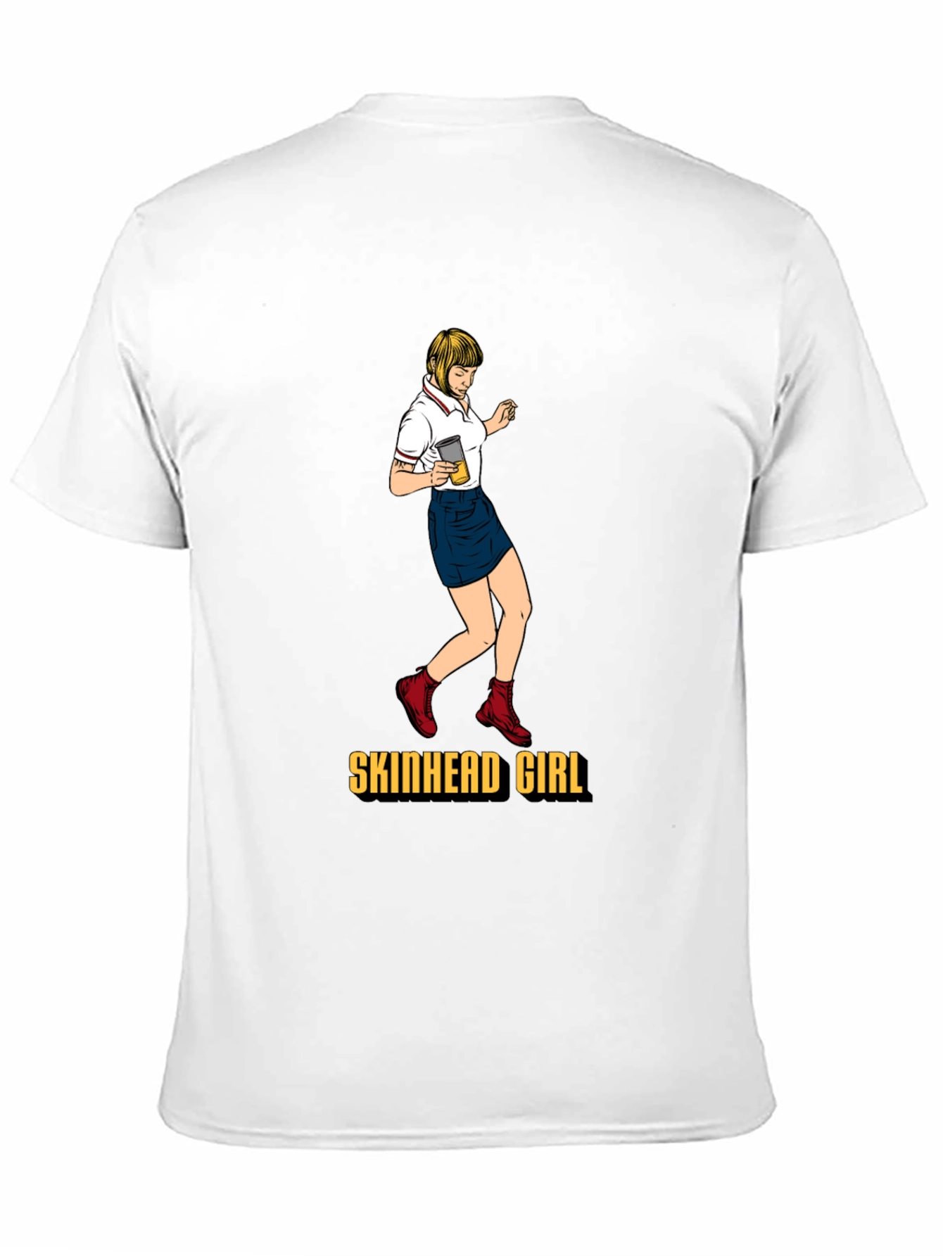 Skinhead Girl Black T-Shirt