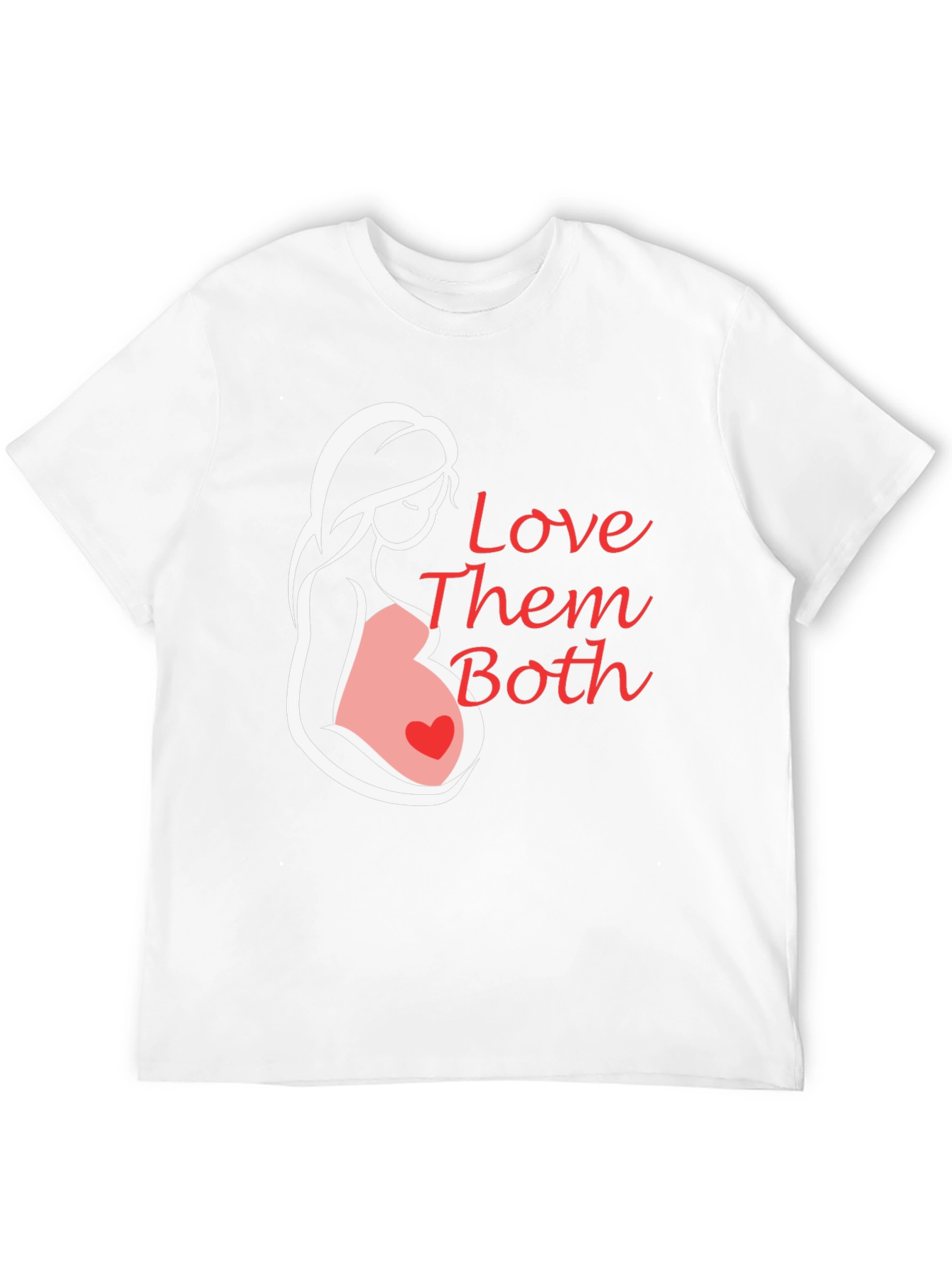Love Them Both Pregnancy T-Shirt