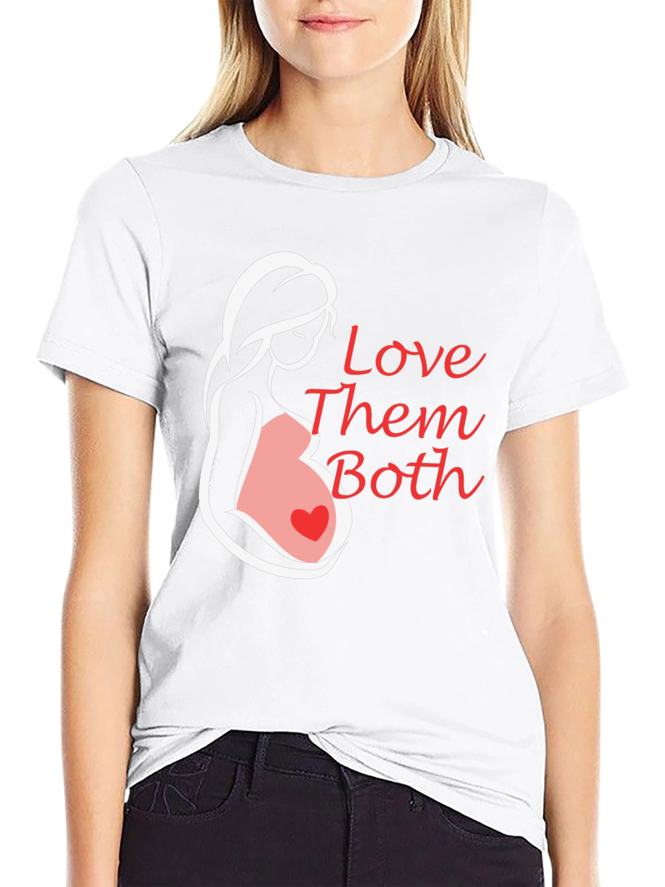 Love Them Both Pregnancy T-Shirt