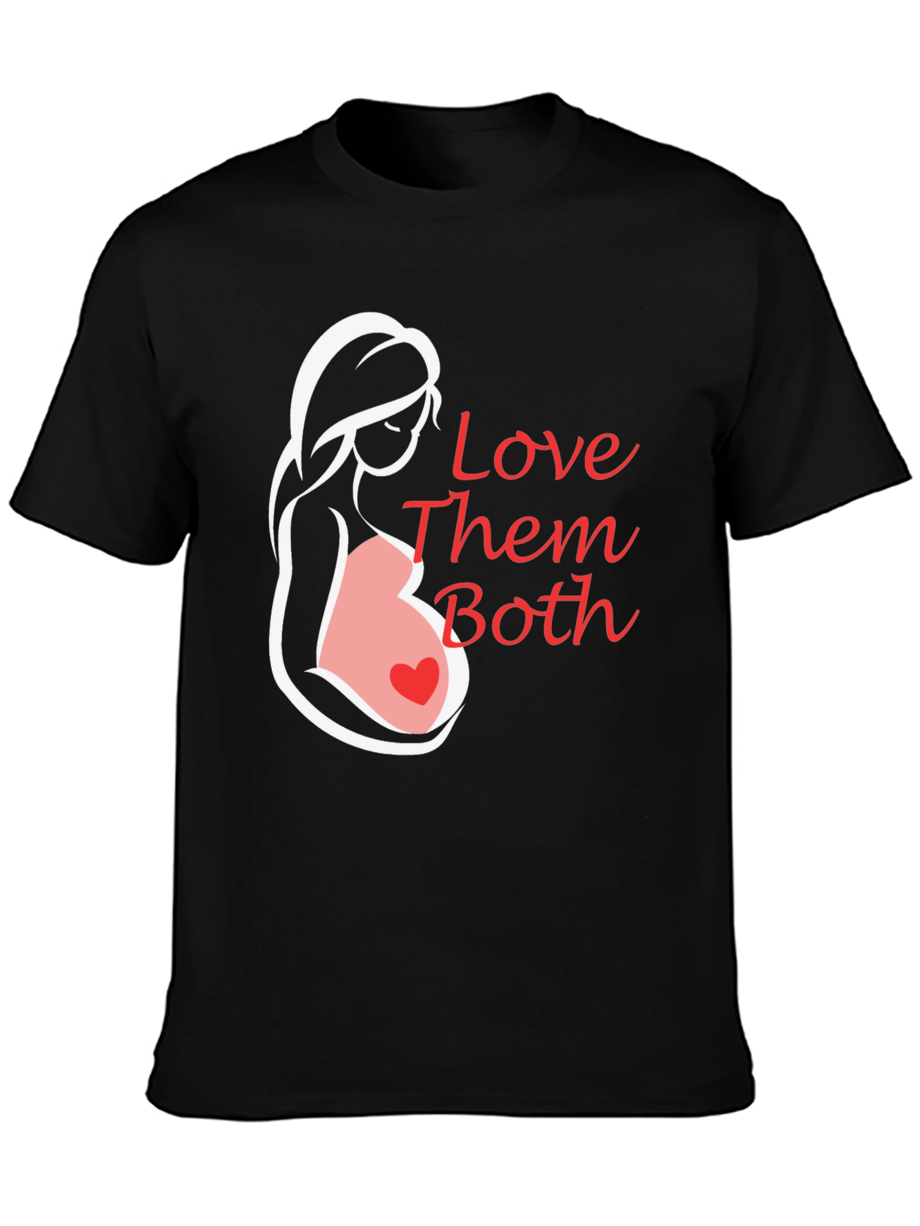 Love Them Both Pregnancy T-Shirt