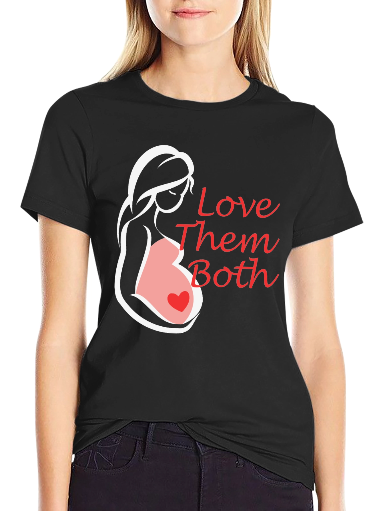 Love Them Both Pregnancy T-Shirt