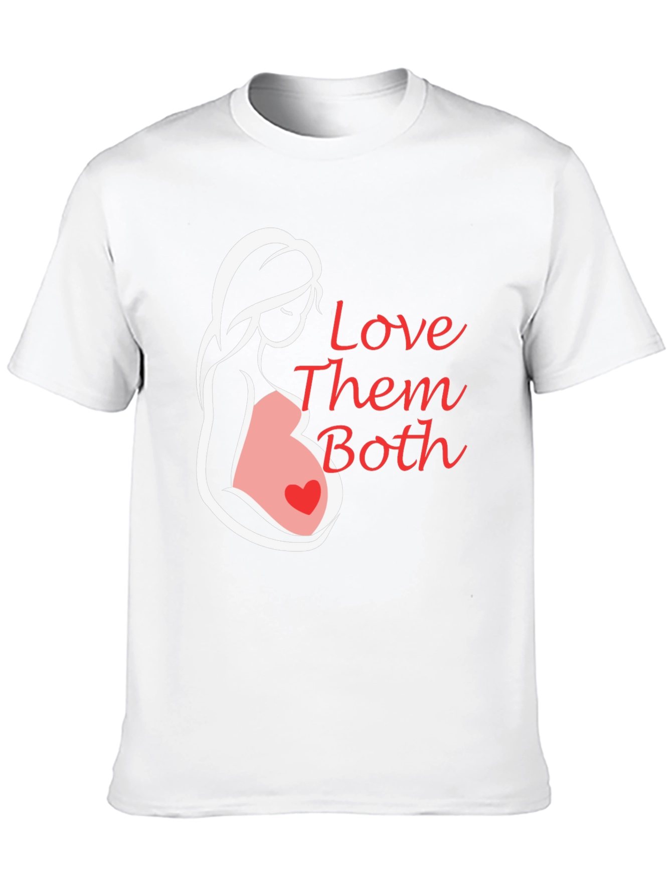 Love Them Both Pregnancy T-Shirt