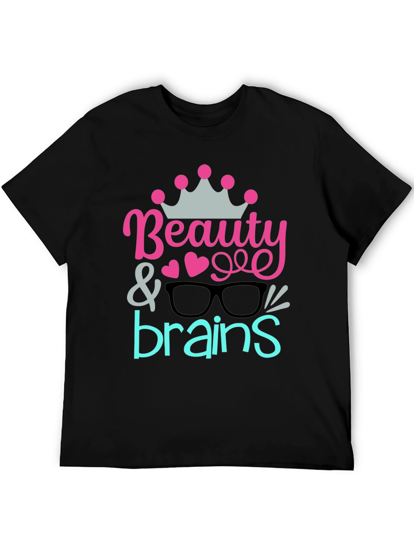 Beauty & Brains Graphic Tee - Black