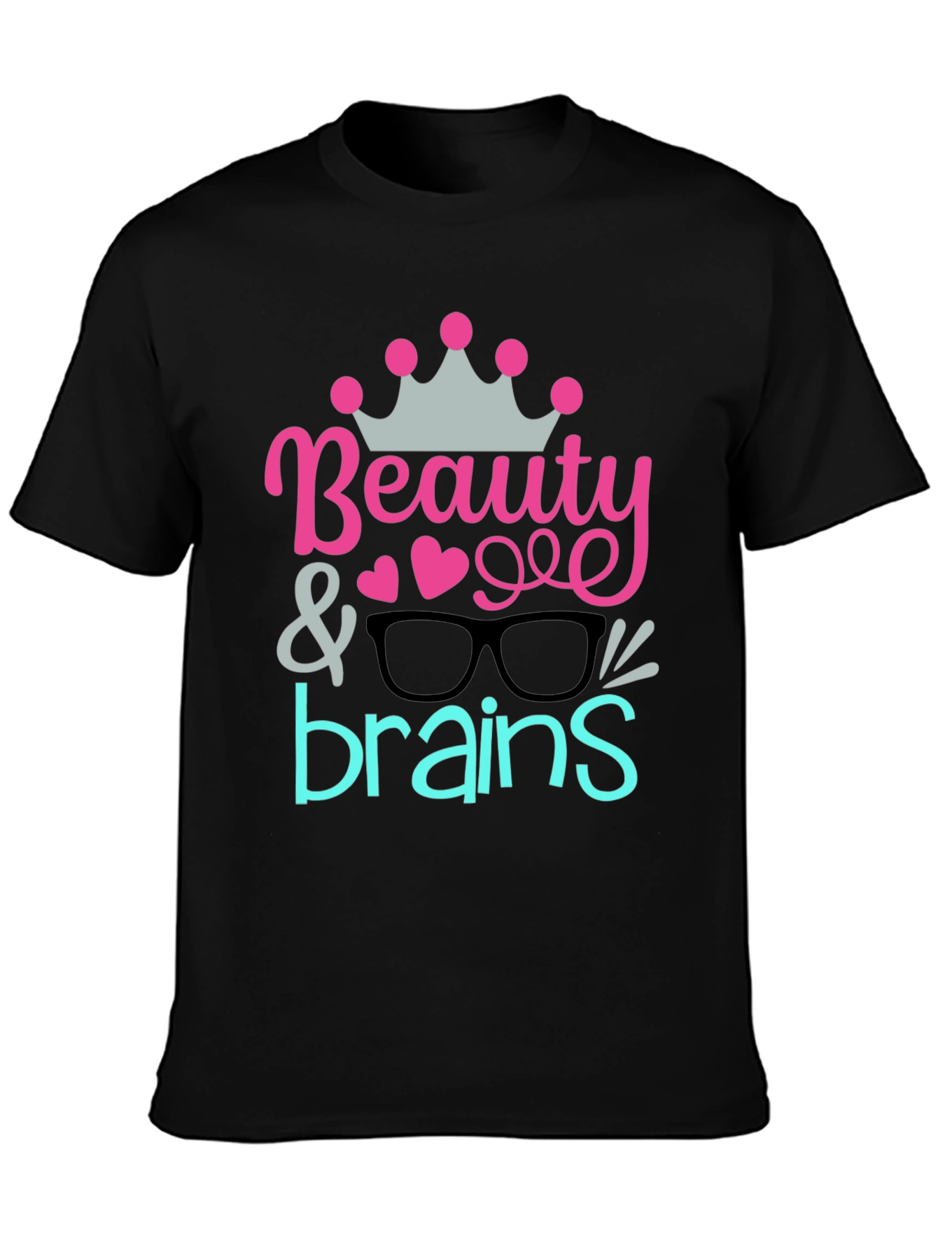 Beauty & Brains Graphic Tee - Black