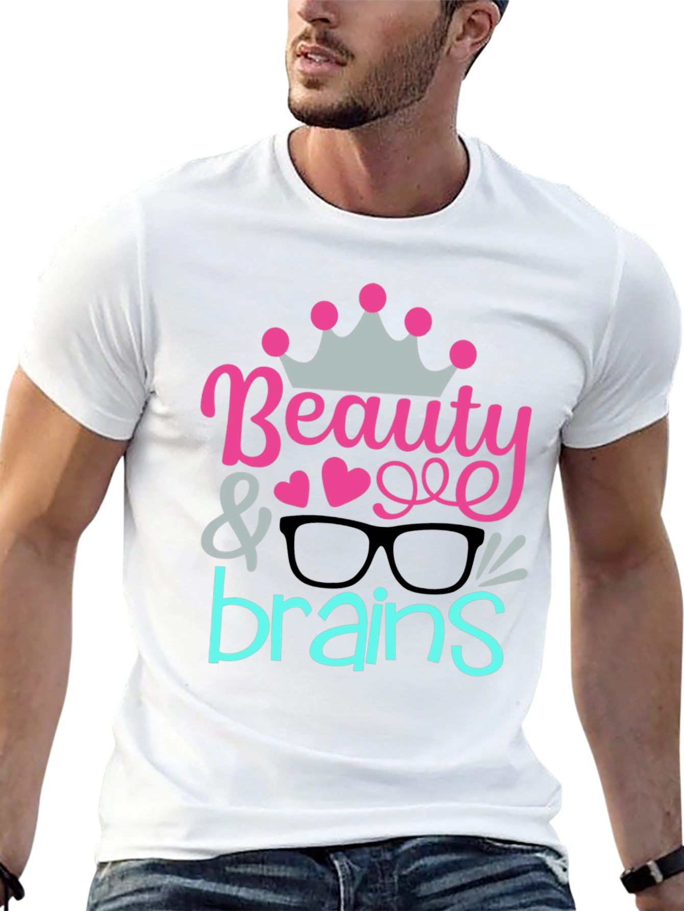 Beauty & Brains Graphic Tee - Black
