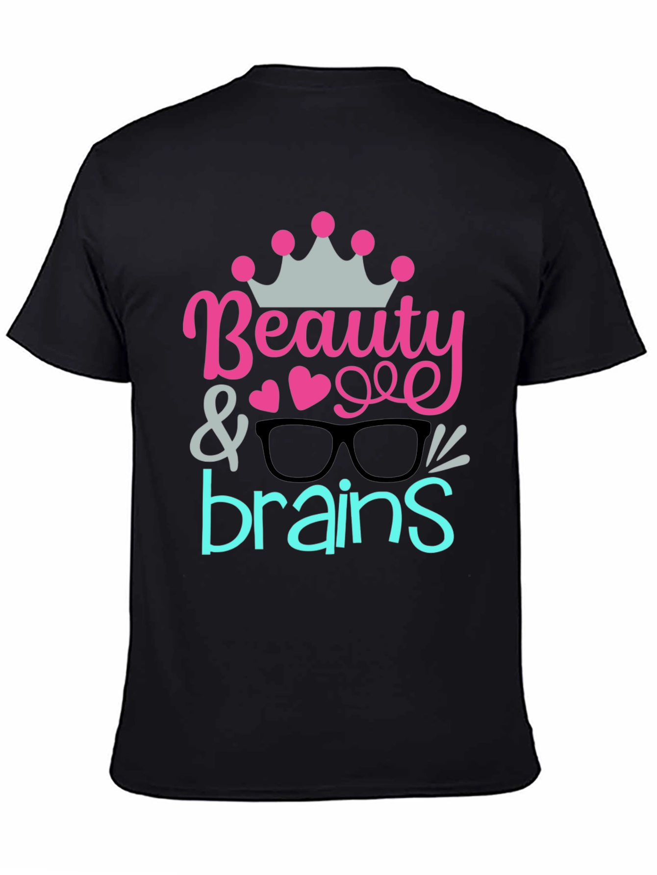 Beauty & Brains Graphic Tee - Black