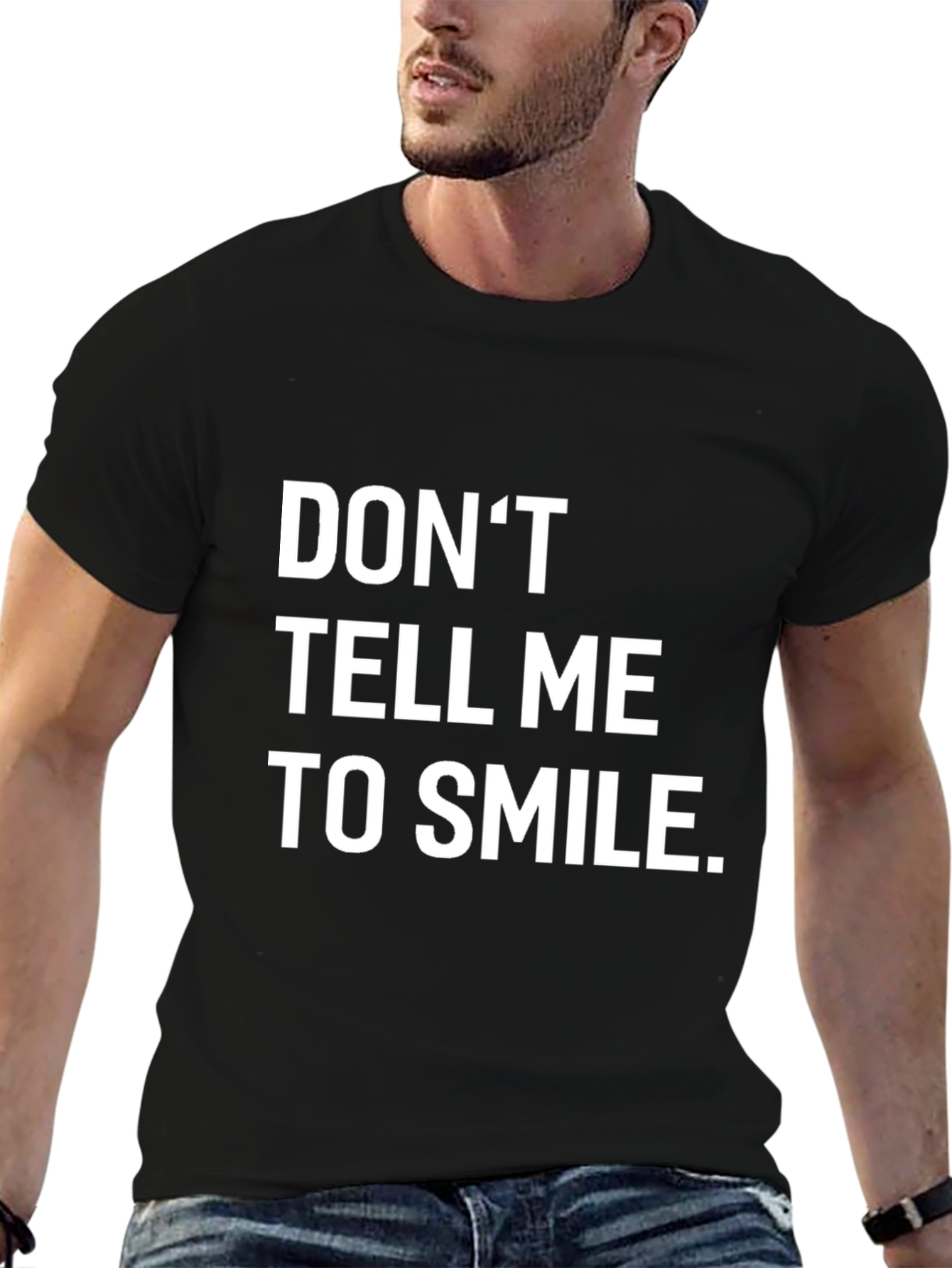 Dont Tell Me To Smile Black Graphic Tee
