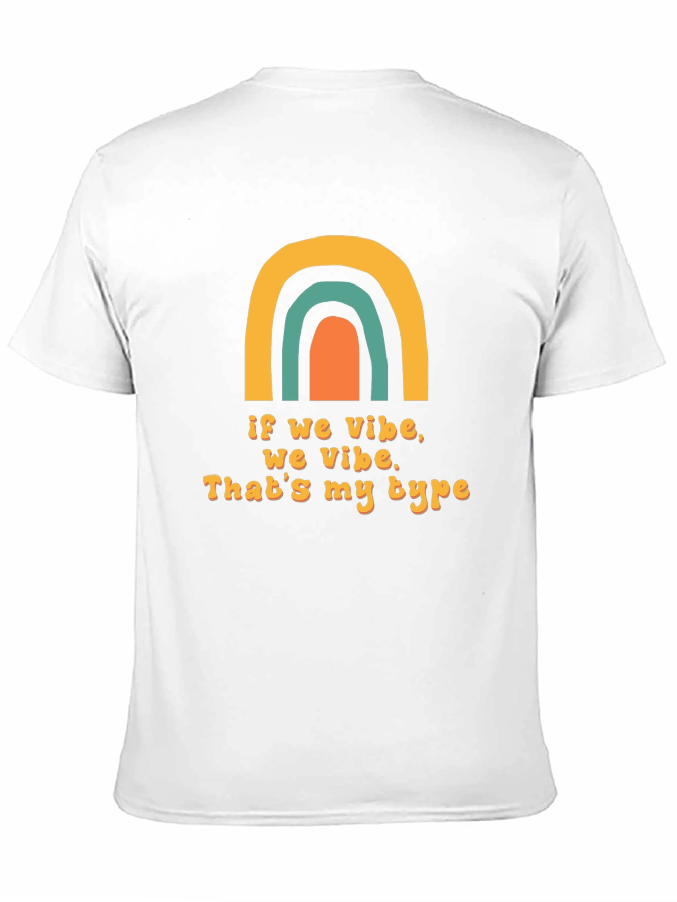 Vibe Check Graphic Tee - Trendy Rainbow Design