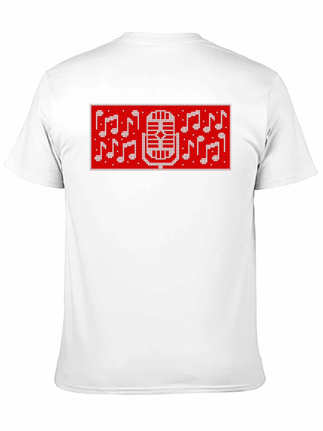 Retro Microphone & Music Notes Graphic Tee