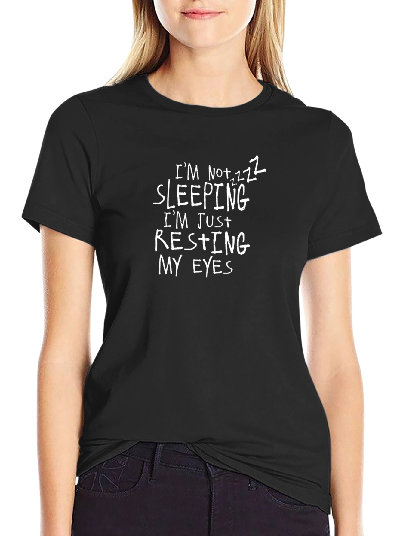 Resting Eyes Graphic Tee - Funny Sleep T-Shirt