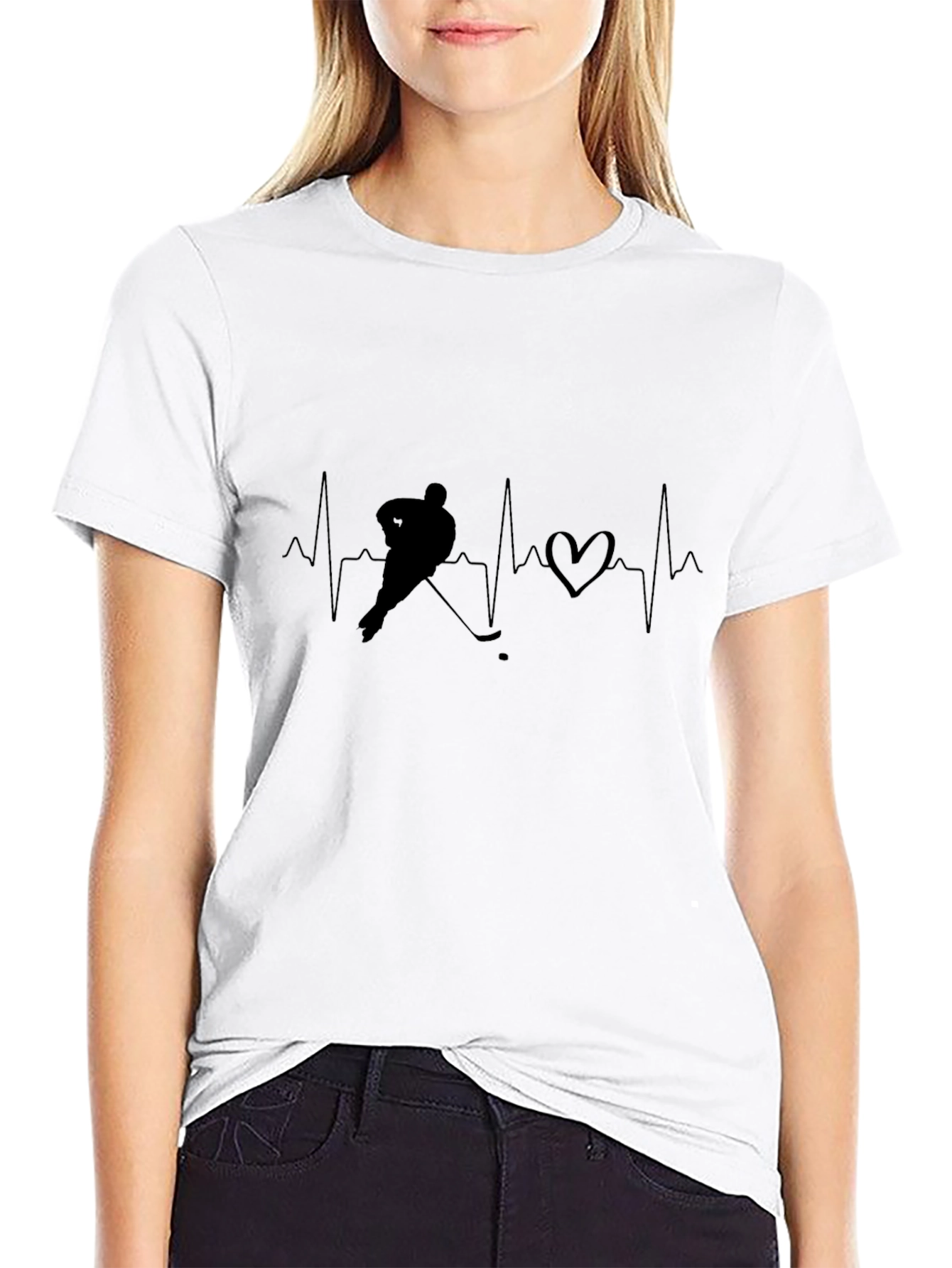 Hockey Heartbeat T-Shirt - Passionate Athlete Tee