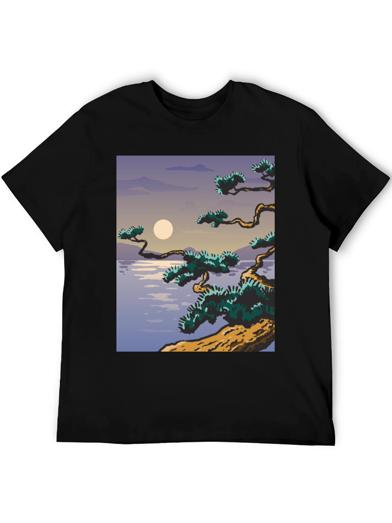 Artistic Japanese Scene Graphic Tee