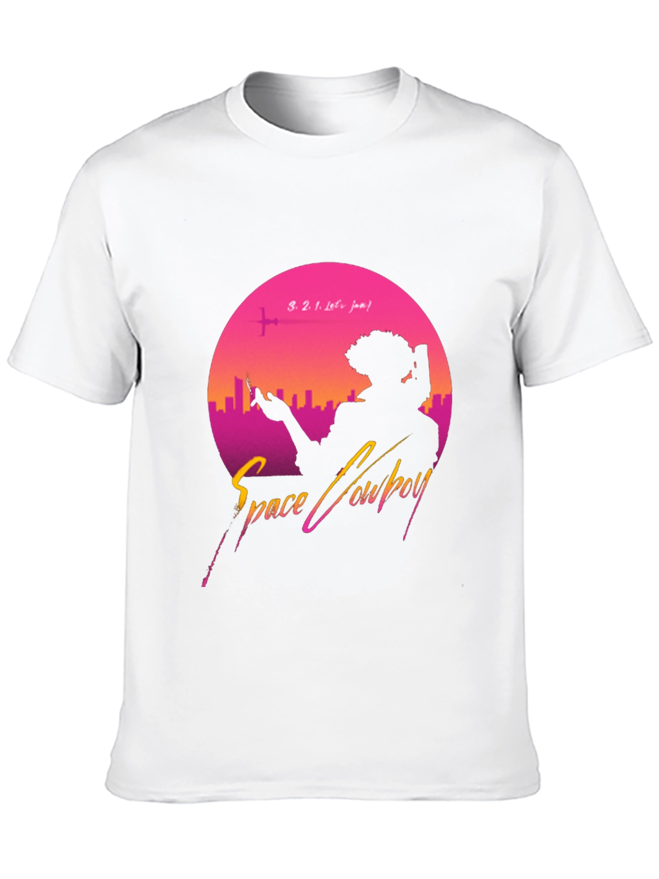 Space Cowboy Graphic Tee - Retro Anime Style
