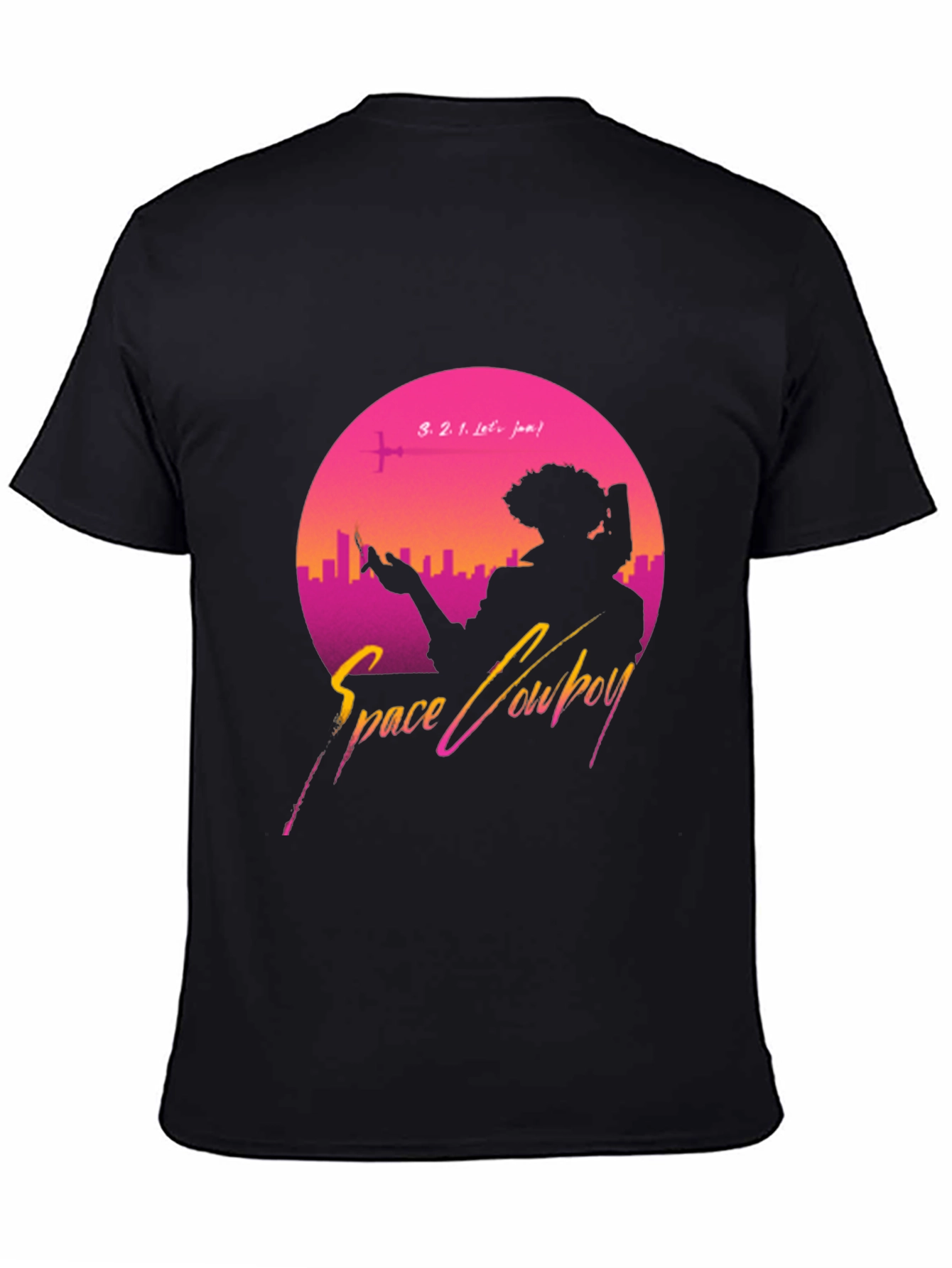 Space Cowboy Graphic Tee - Retro Anime Style