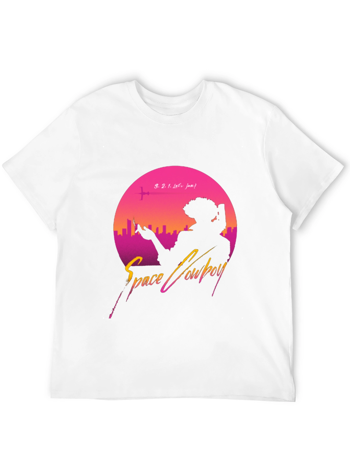 Space Cowboy Graphic Tee - Retro Anime Style