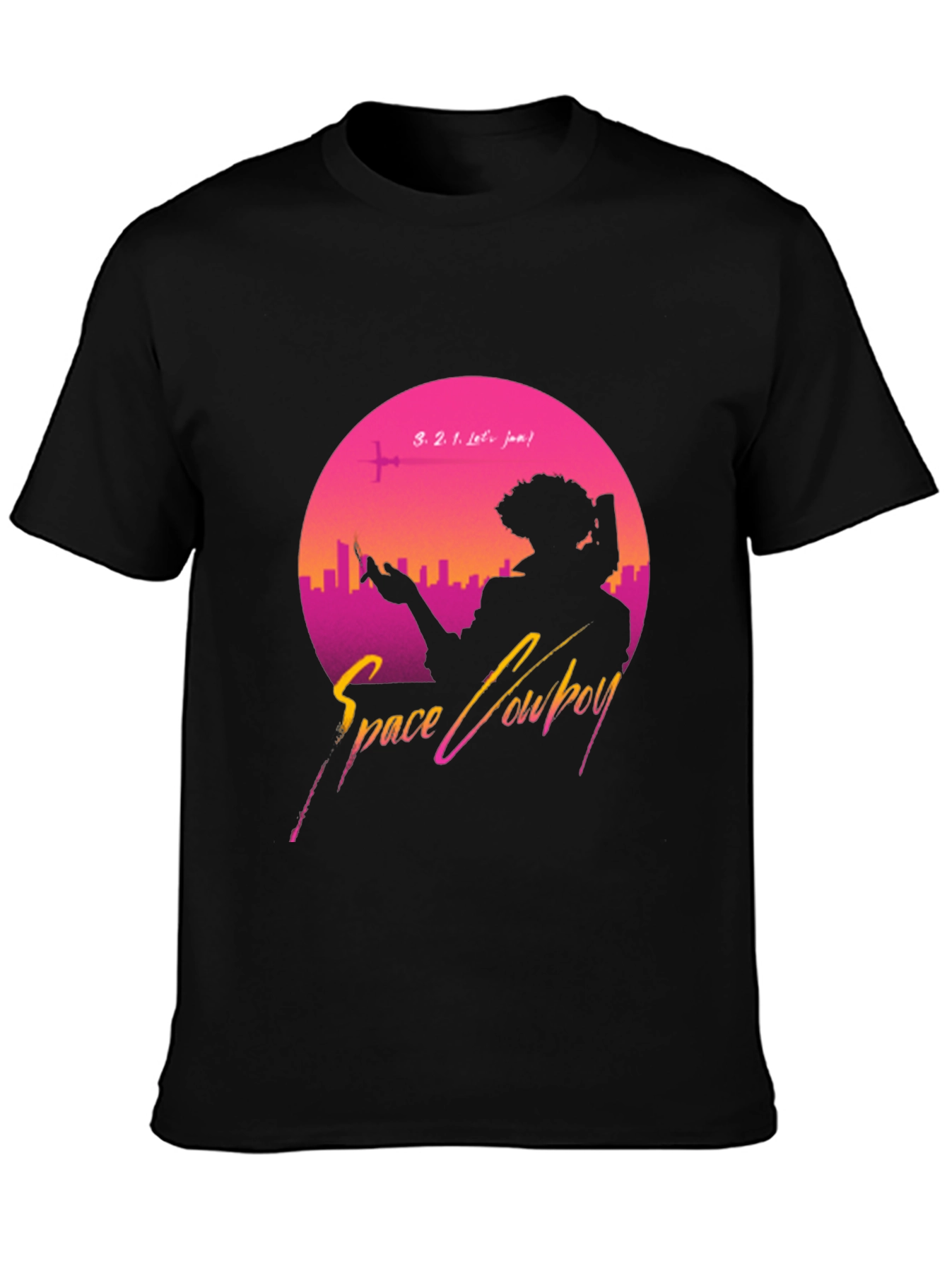 Space Cowboy Graphic Tee - Retro Anime Style