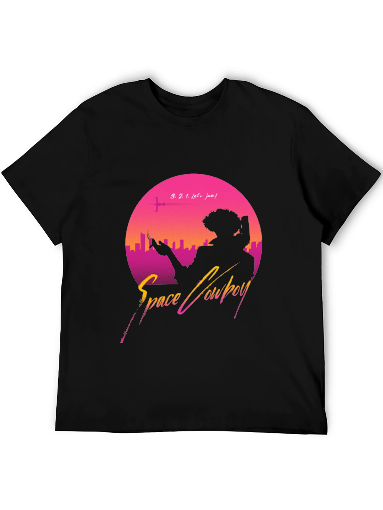 Space Cowboy Graphic Tee - Retro Anime Style