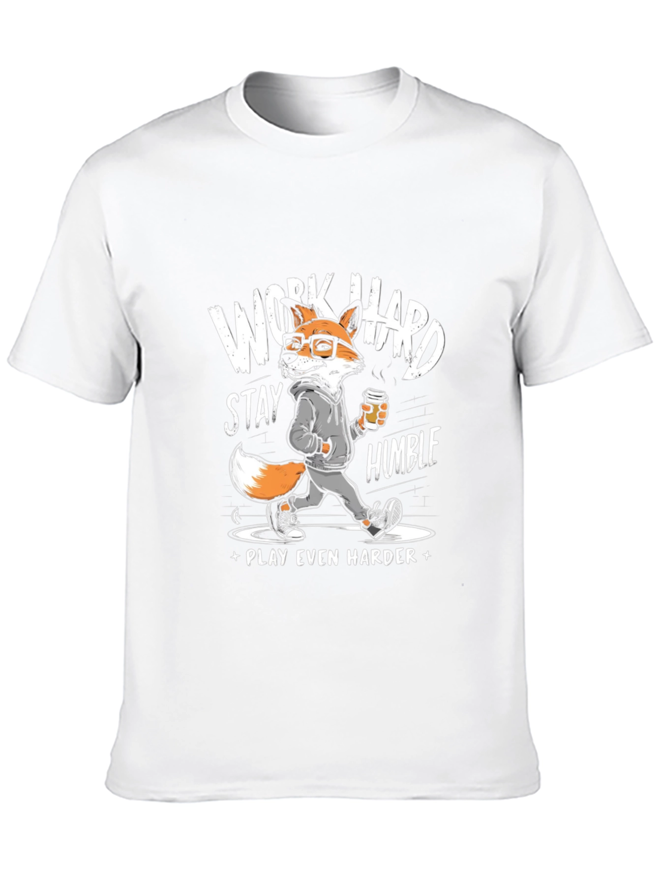 Work Hard Stay Humble Fox Graphic Tee
