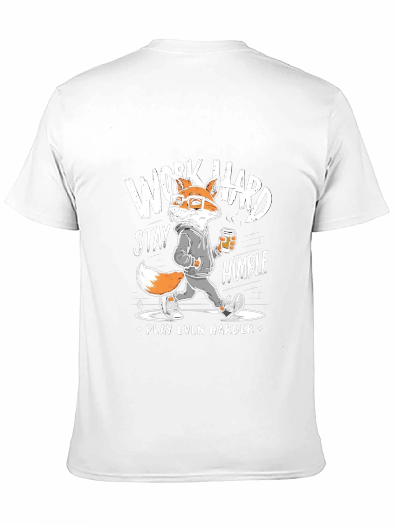 Work Hard Stay Humble Fox Graphic Tee