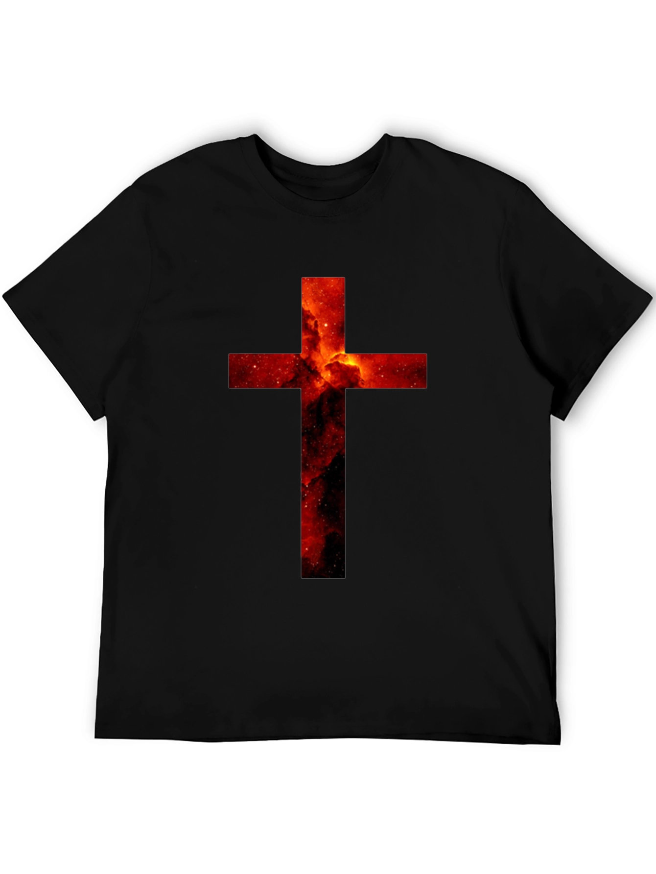 Nebula Cross Graphic Black T-Shirt
