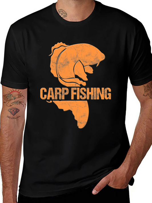 Carp Fishing Graphic Tee - Black