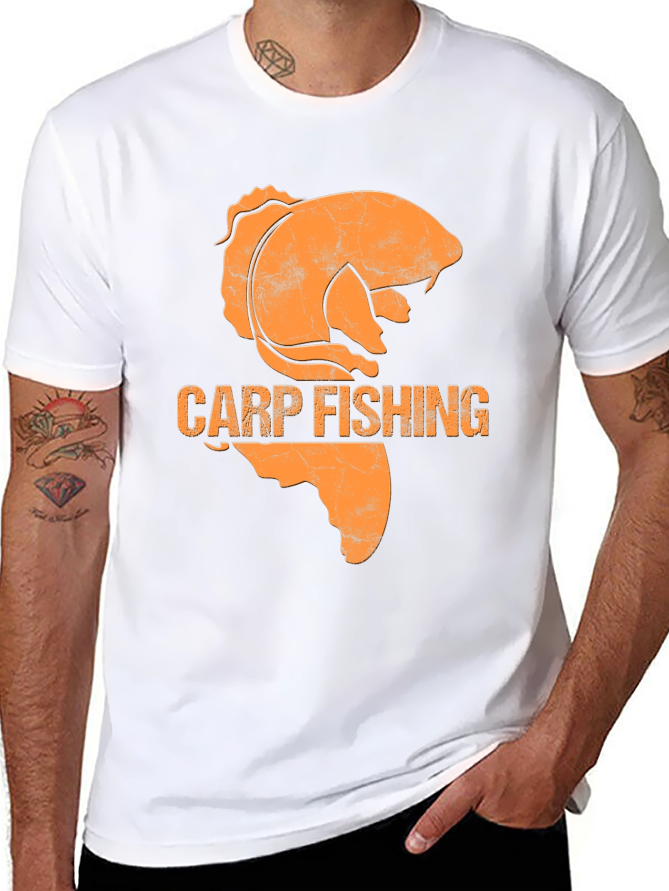 Carp Fishing Graphic Tee - Black