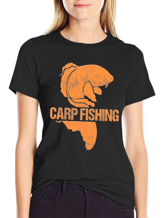 Carp Fishing Graphic Tee - Black