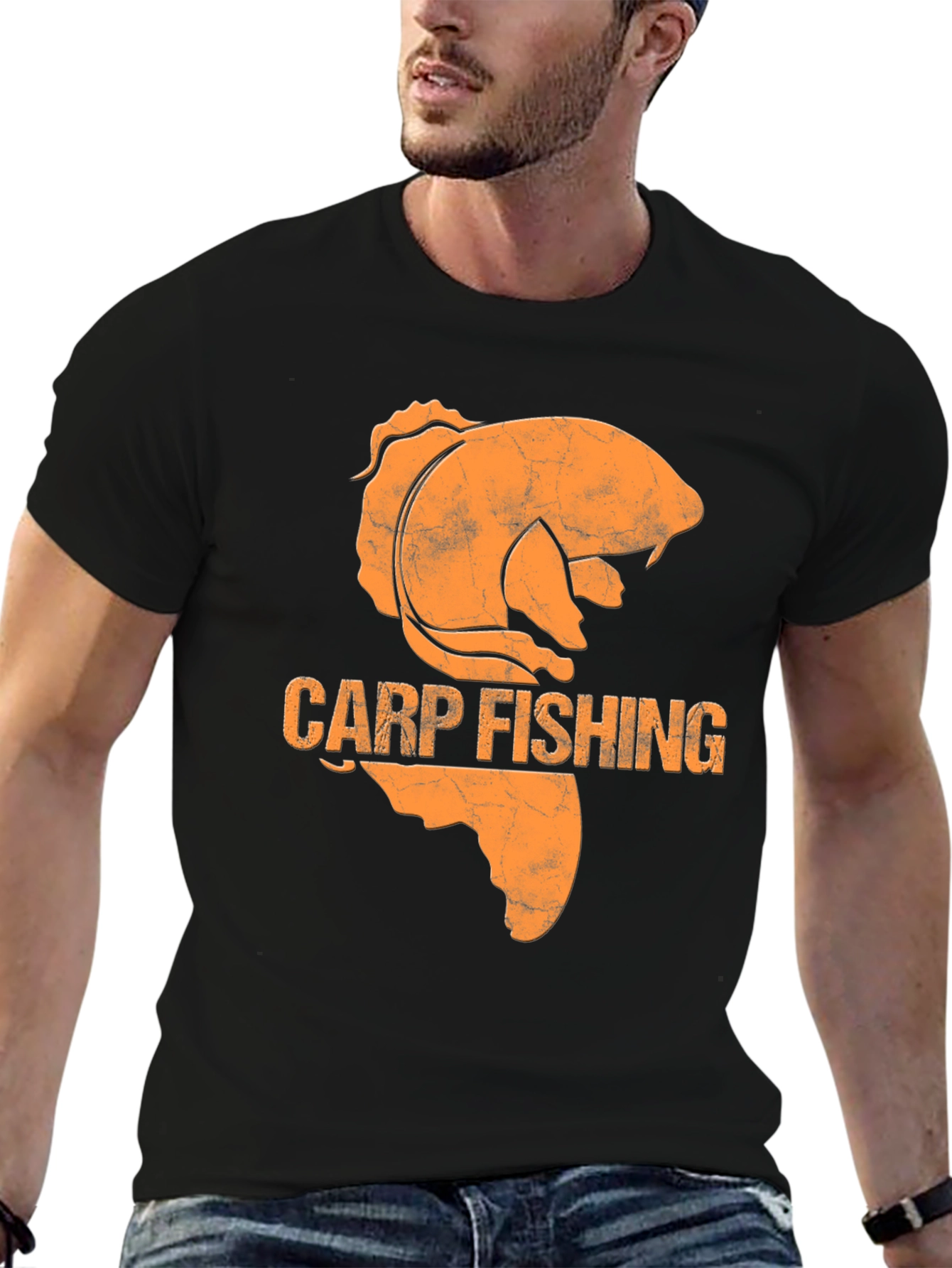 Carp Fishing Graphic Tee - Black