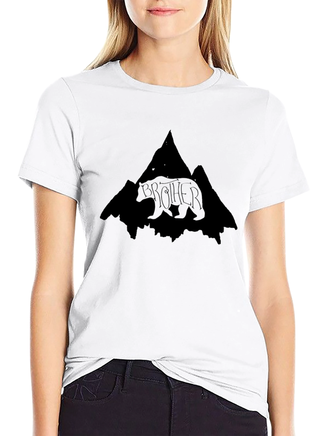 Brother Bear Mountain Graphic Tee - Black