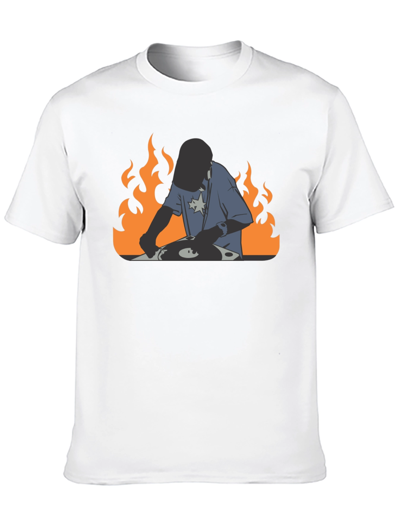 DJ on Fire Graphic Tee - Cool DJing Shirt
