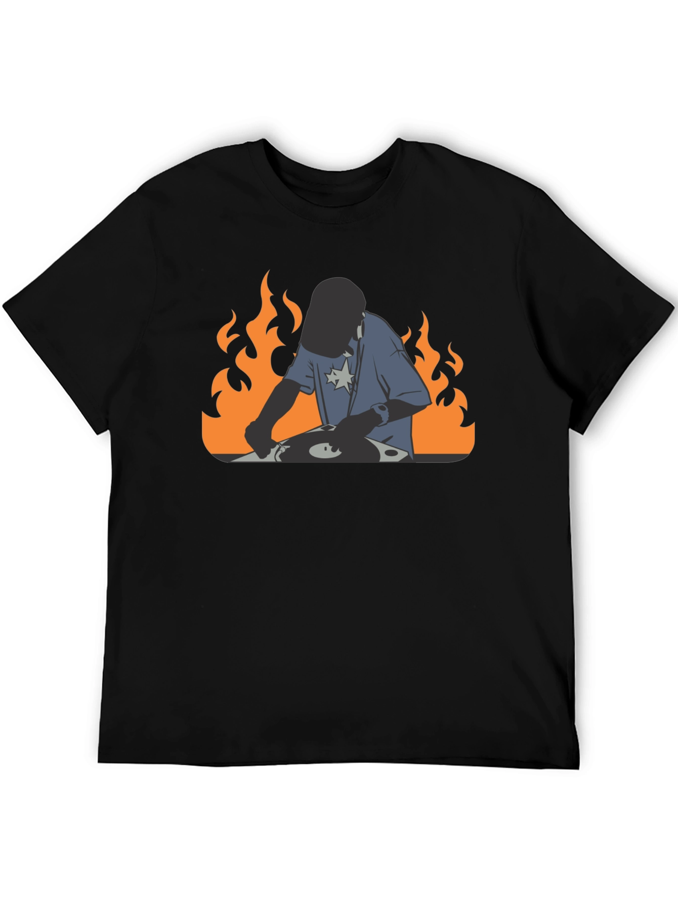 DJ on Fire Graphic Tee - Cool DJing Shirt