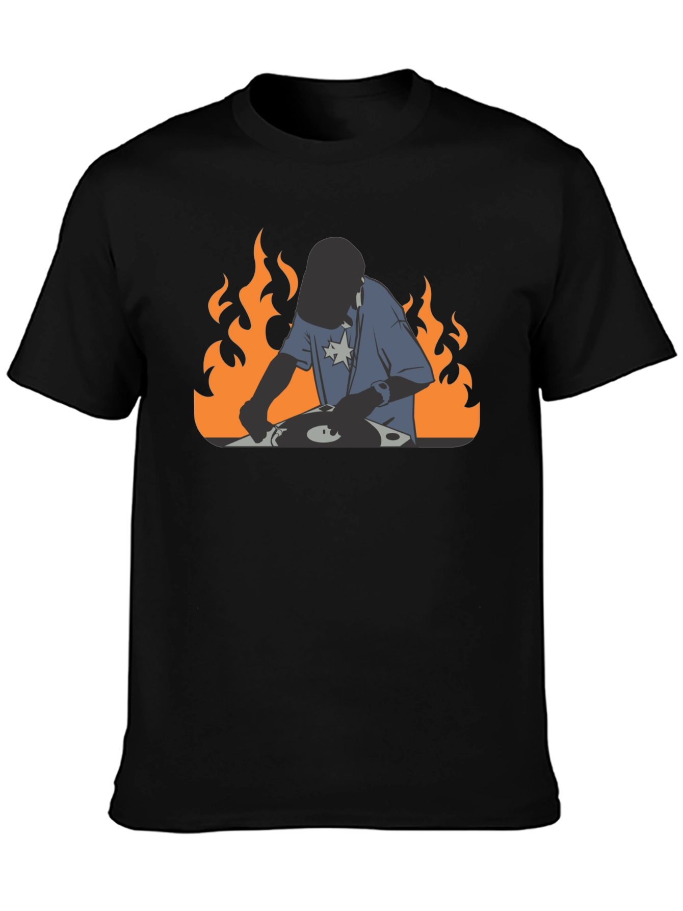 DJ on Fire Graphic Tee - Cool DJing Shirt