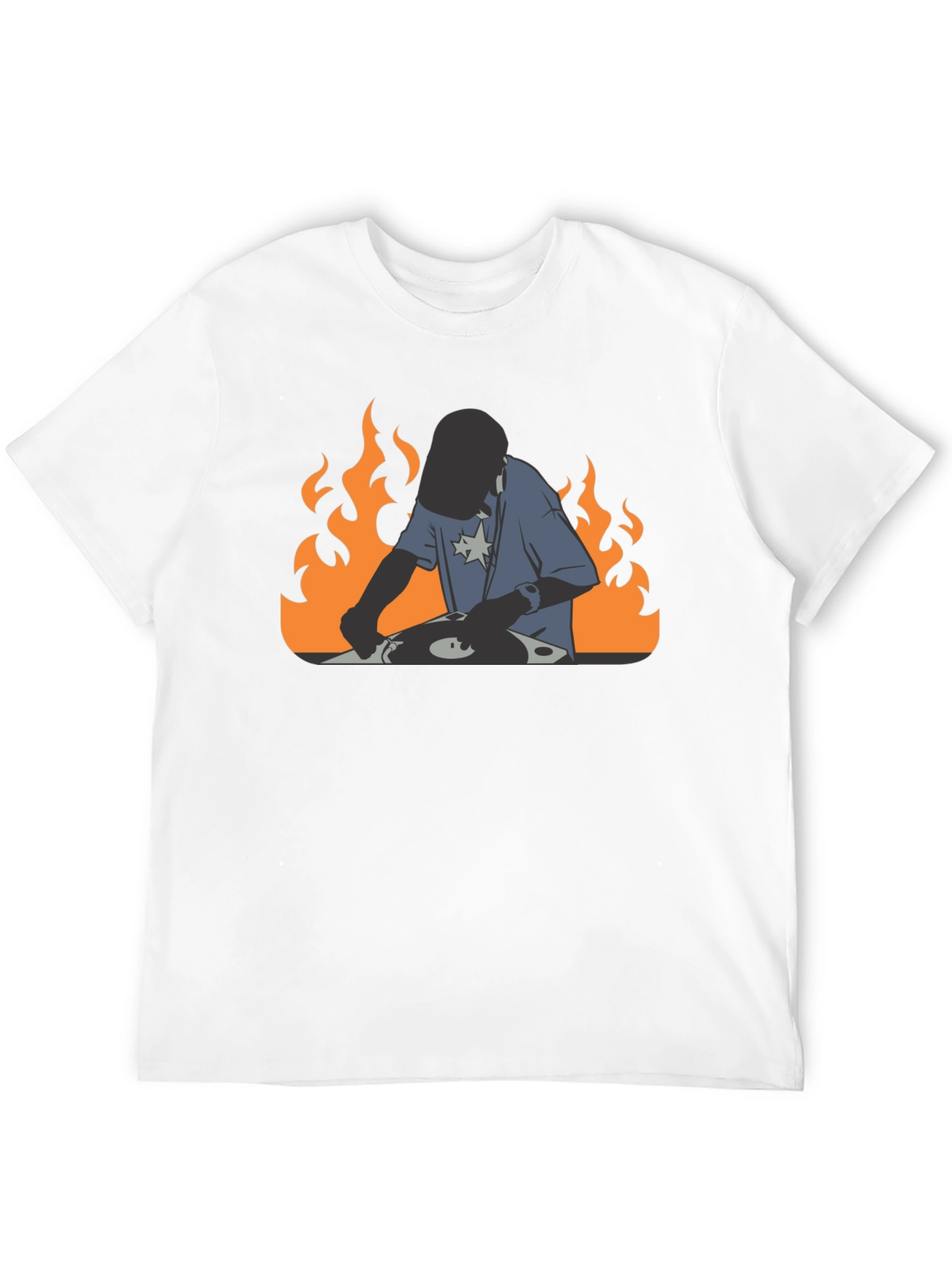 DJ on Fire Graphic Tee - Cool DJing Shirt