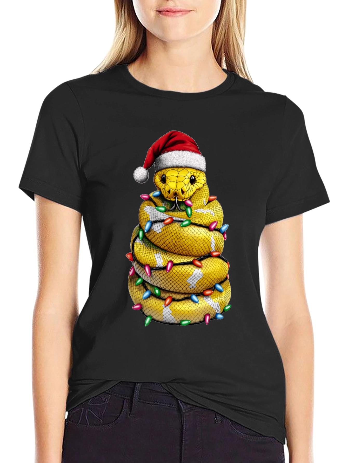Festive Snake Christmas T-Shirt