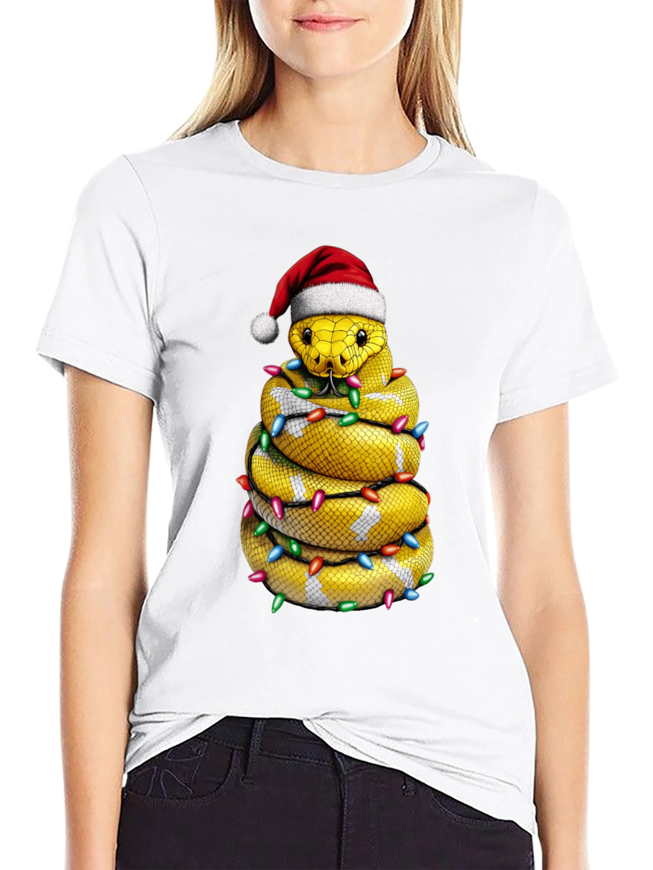 Festive Snake Christmas T-Shirt