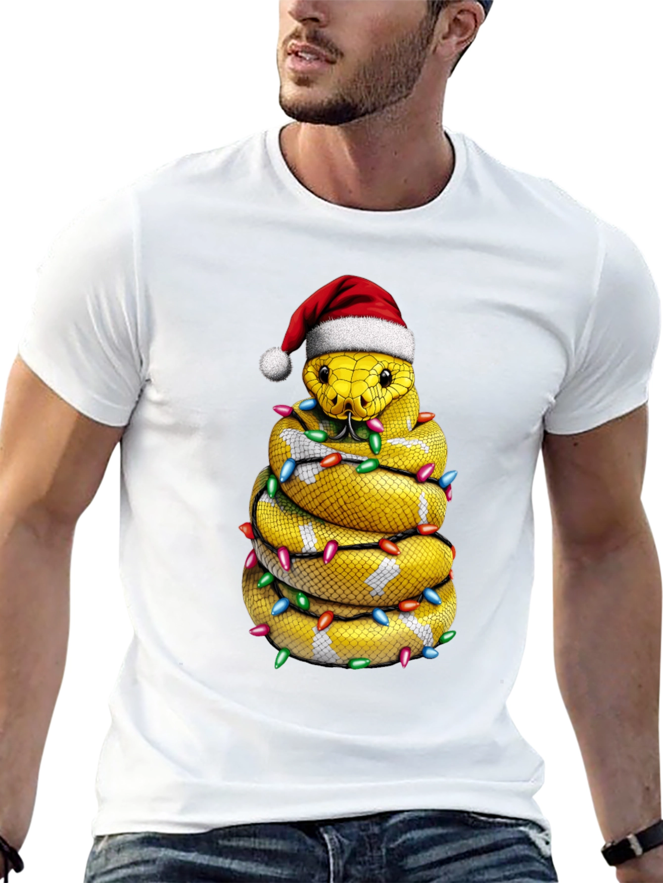 Festive Snake Christmas T-Shirt