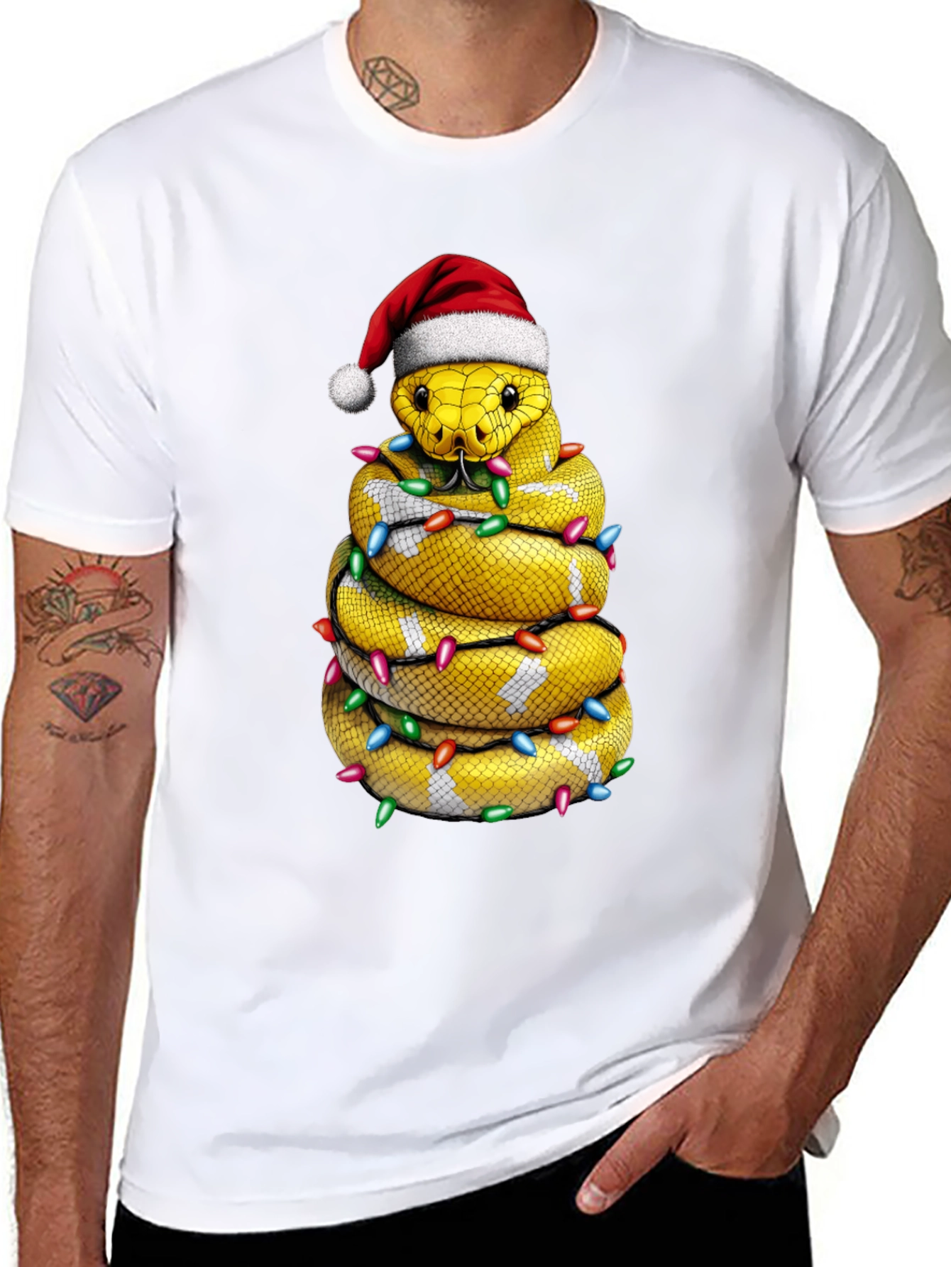 Festive Snake Christmas T-Shirt