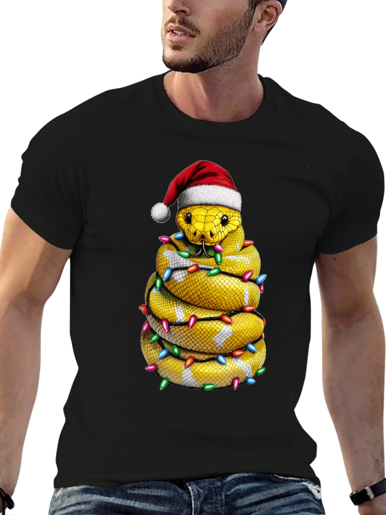 Festive Snake Christmas T-Shirt