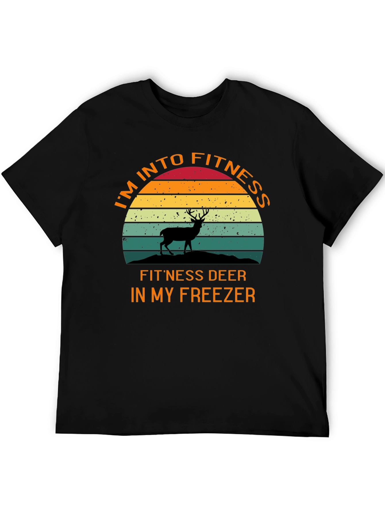 Fitness Deer T-Shirt - Humorous Workout Tee