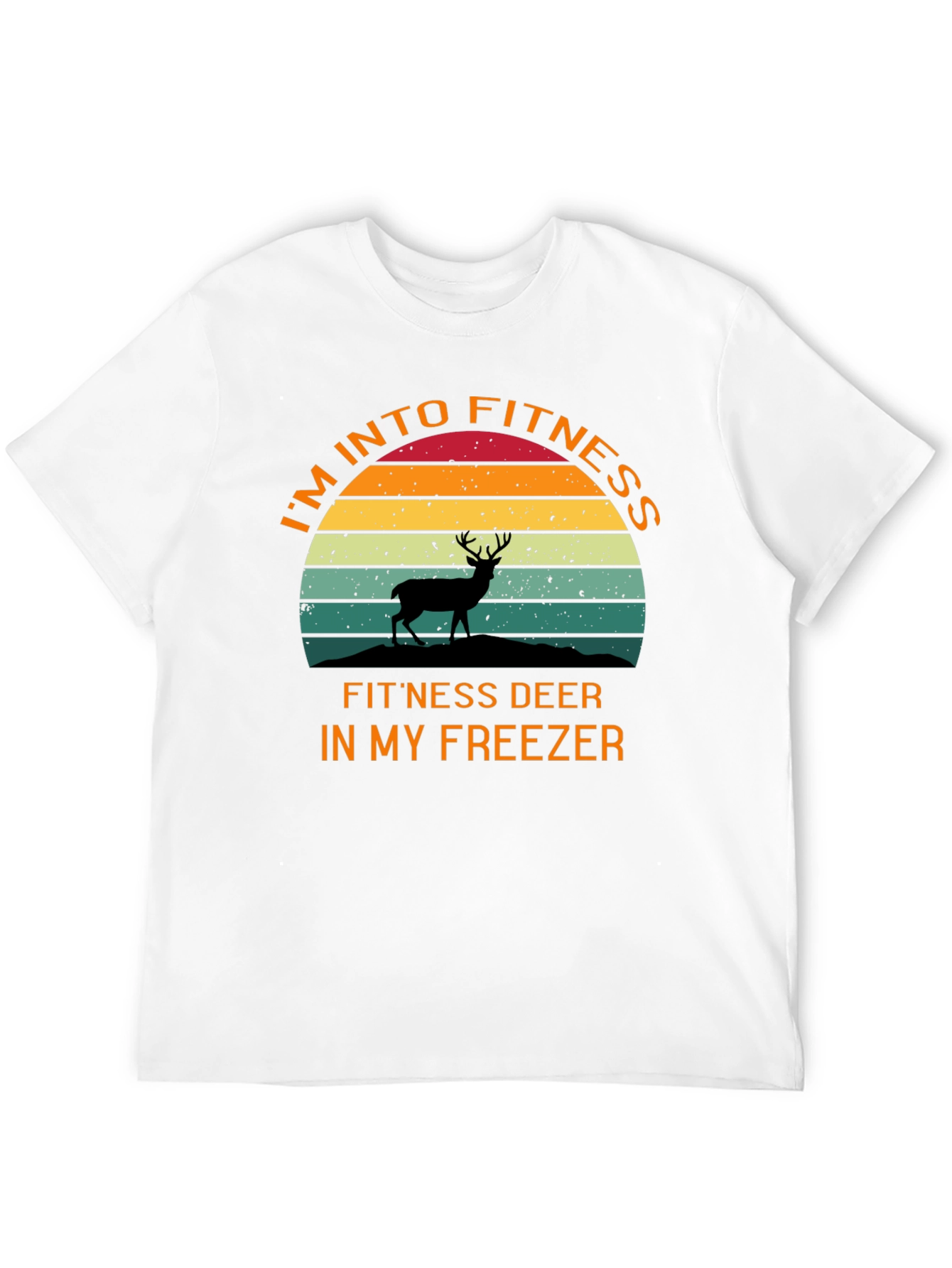Fitness Deer T-Shirt - Humorous Workout Tee