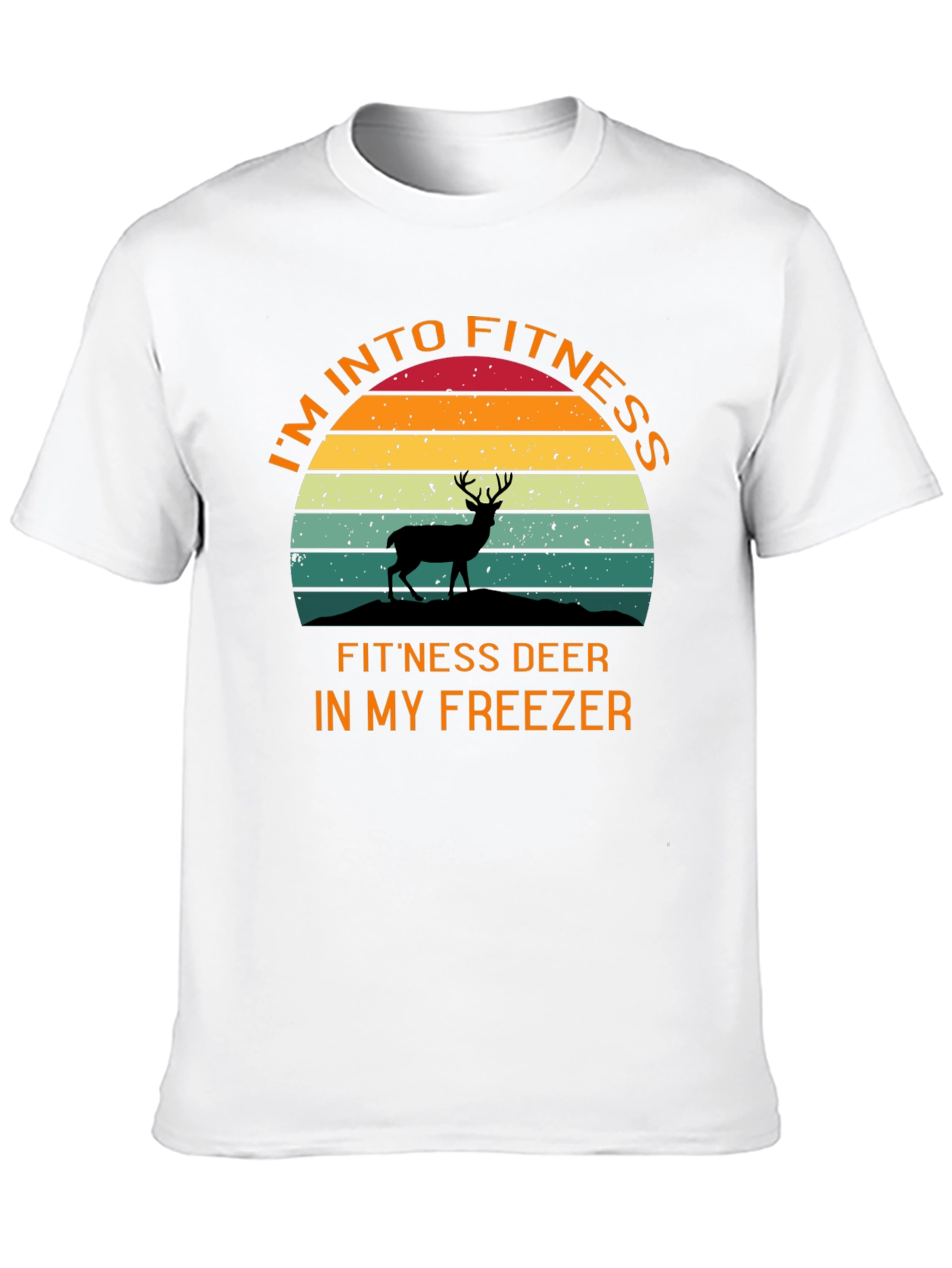 Fitness Deer T-Shirt - Humorous Workout Tee
