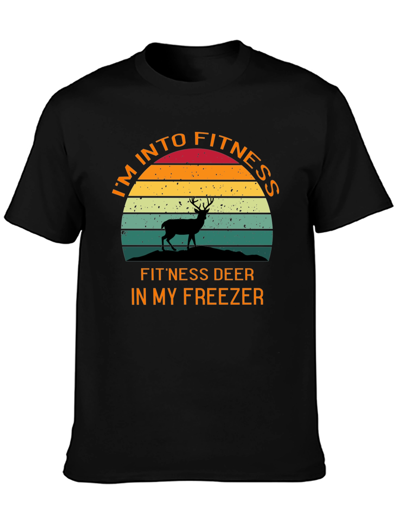 Fitness Deer T-Shirt - Humorous Workout Tee